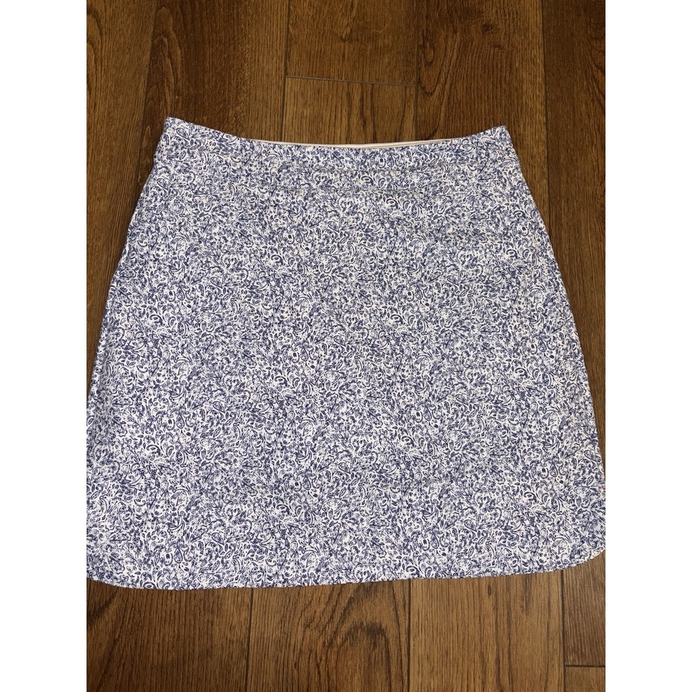 Peter Millar Women's Alice Petal Hem Abstract Golf Skort Skirt Athletic Blue S